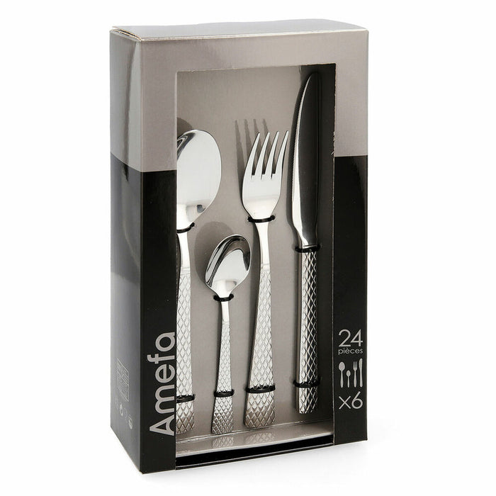 Set de Tacâmuri Amefa Quadrille Metal Oțel (24 pcs)