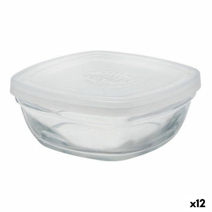 Cutie pătrată pentru prânz cu capac Duralex FreshBox Transparent 150 ml (12 Unități)