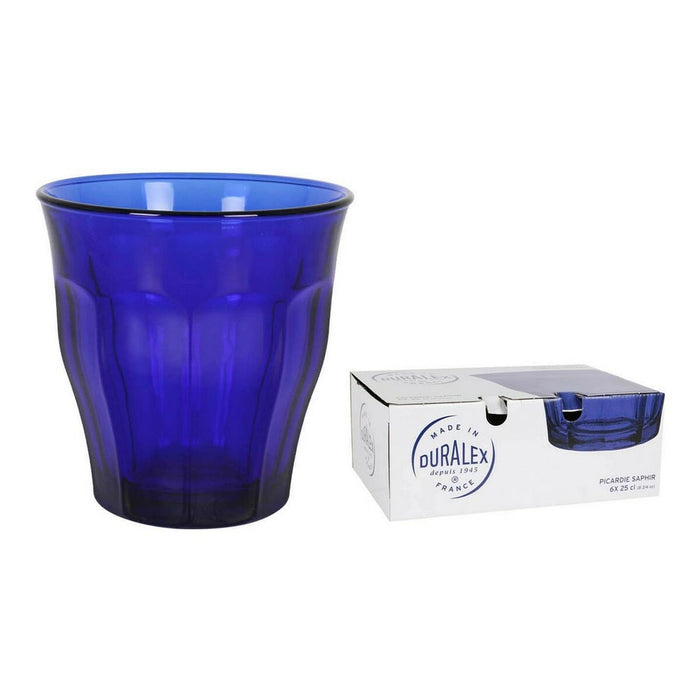Set de pahare Duralex Picardie Geam Albastru 250 ml (6 Unități)