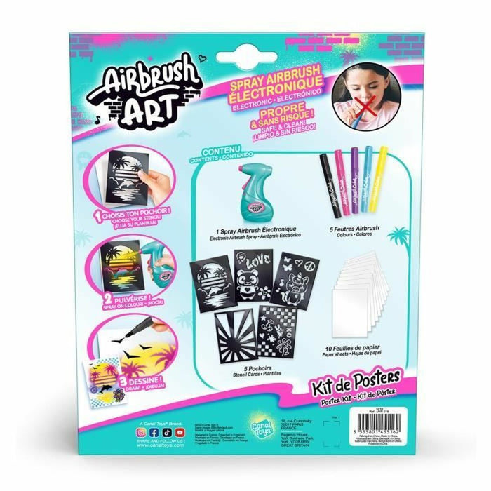 Desene pentru colorat Canal Toys Airbrush Art Poster Creation Alb