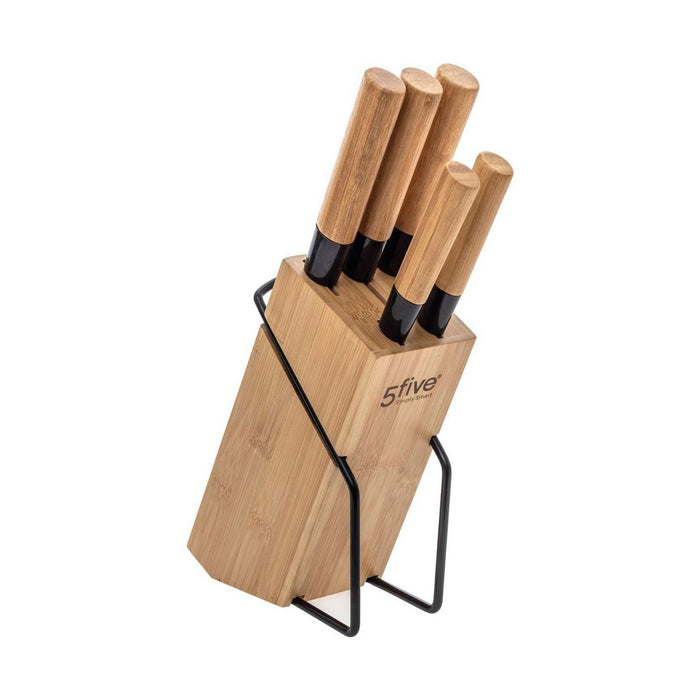 Set de cuțite cu suport din lemn 5five (32,5 x 22,5 x 7,5 cm)