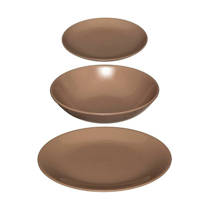 Veselă Secret de Gourmet Gri Maroniu Ceramică 18 Piese