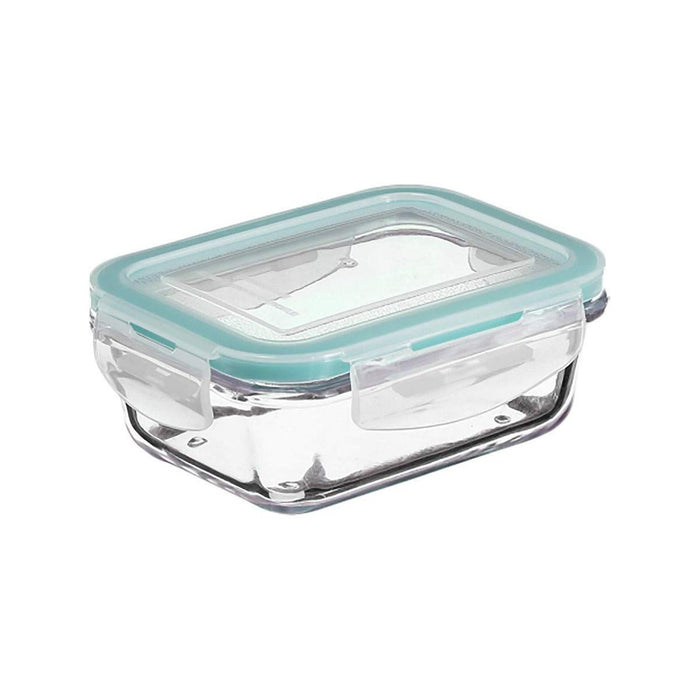 Cutie pentru Prânz 5five 16,3 x 11,5 x 5,5 cm Geam Dreptunghiular Albastru Multicolor 540 ml