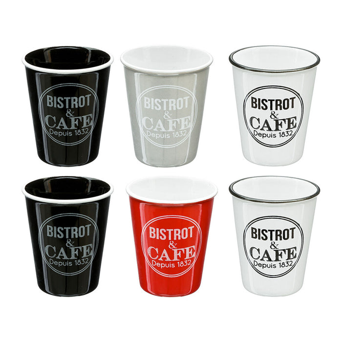 Set de 6 Căni de Cafea 5five Bistrot (110 ml)