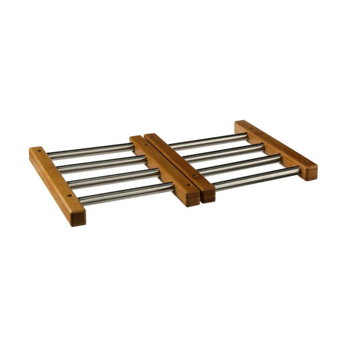 Suport Protecție pentru Masă Secret de Gourmet Oțel inoxidabil Bambus Extensibil (35,2 x 22,2 x 2 cm)
