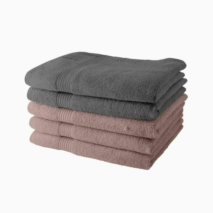 Set de prosoape TODAY Gri Roz deschis 5 Piese 70 x 130 cm