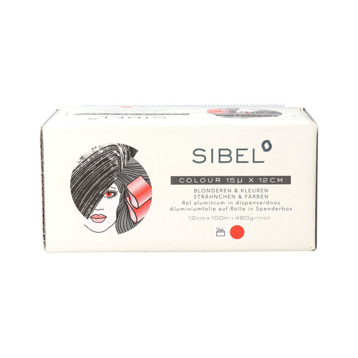 Folie de aluminiu Sinelco Sibel High Coafură și Estetică 15 x 12 x 100 cm Roșu