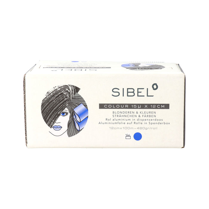 Folie de aluminiu Sinelco Sibel High Coafură și Estetică 15 x 12 x 100 cm Albastru