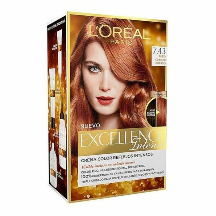 Vopsea Permanentă L'Oreal Make Up EXCELLENCE Auksinio vario raudona (1 Unități)