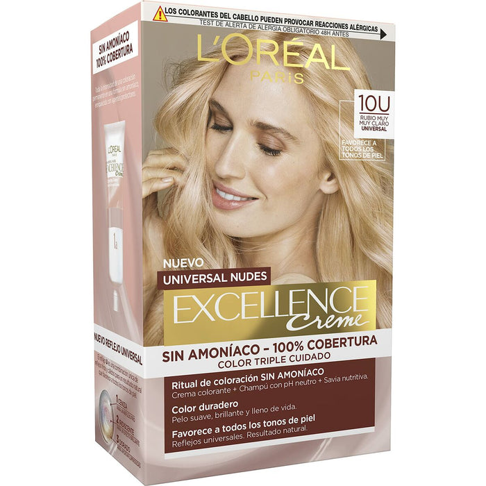 Vopsea Permanentă L'Oreal Make Up Excellence Blond Deschis Nº 9.0-rubio muy claro