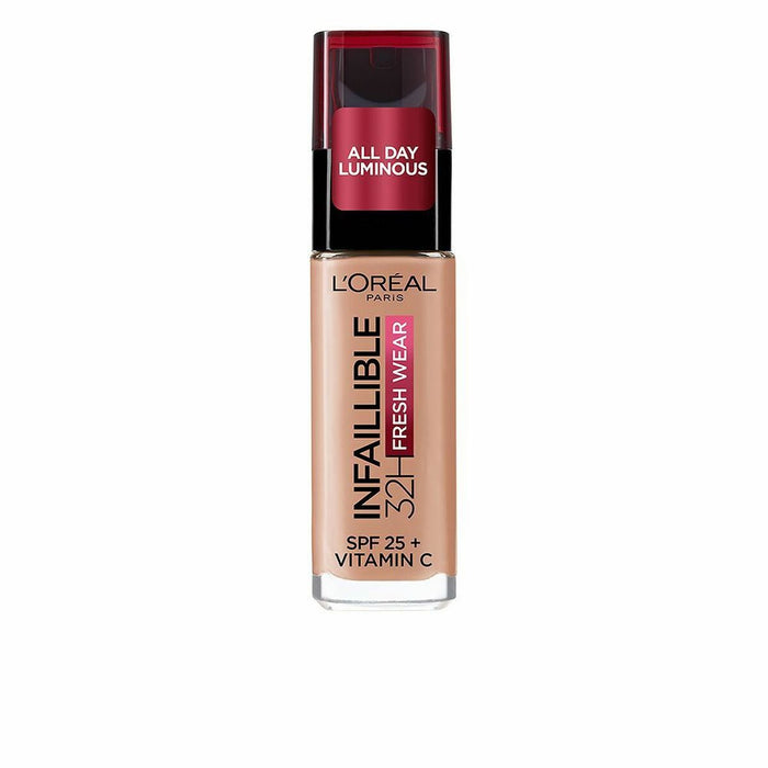 Bază de machiaj cremoasă L'Oreal Make Up Infalible Fresh Wear 160-lin rose Spf 25 (30 ml)