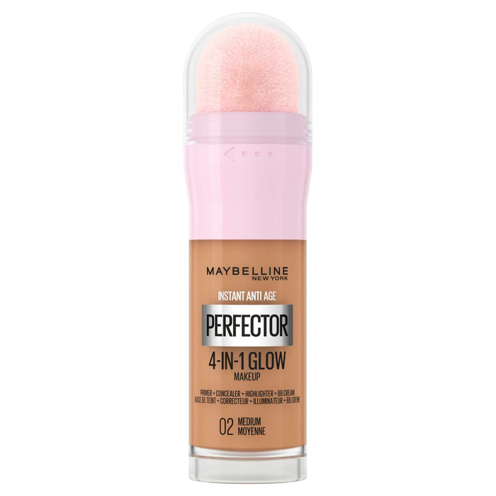Fond de Ten Fluid Maybelline Instant Age Perfector Glow Nº 02 Medium Moyenne 20 ml