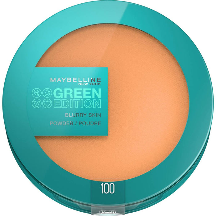 Pudră Compactă Maybelline Green Edition Nº 100 De Întindere