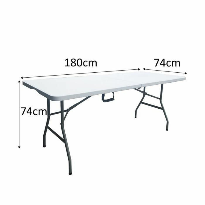 Masă Pliabilă Metal Plastic 180 x 75 x 74 cm