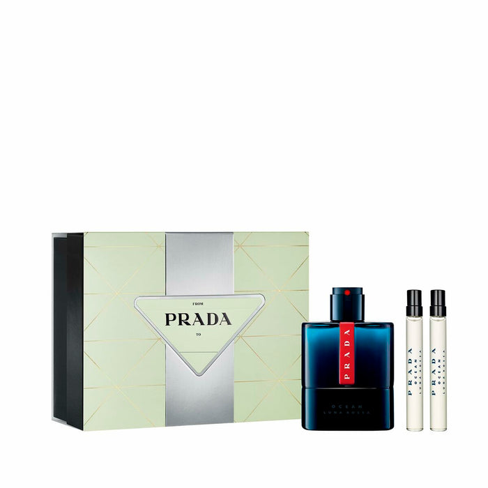 Set de Parfum Bărbați EDT Prada Luna Rossa Ocean 3 Piese