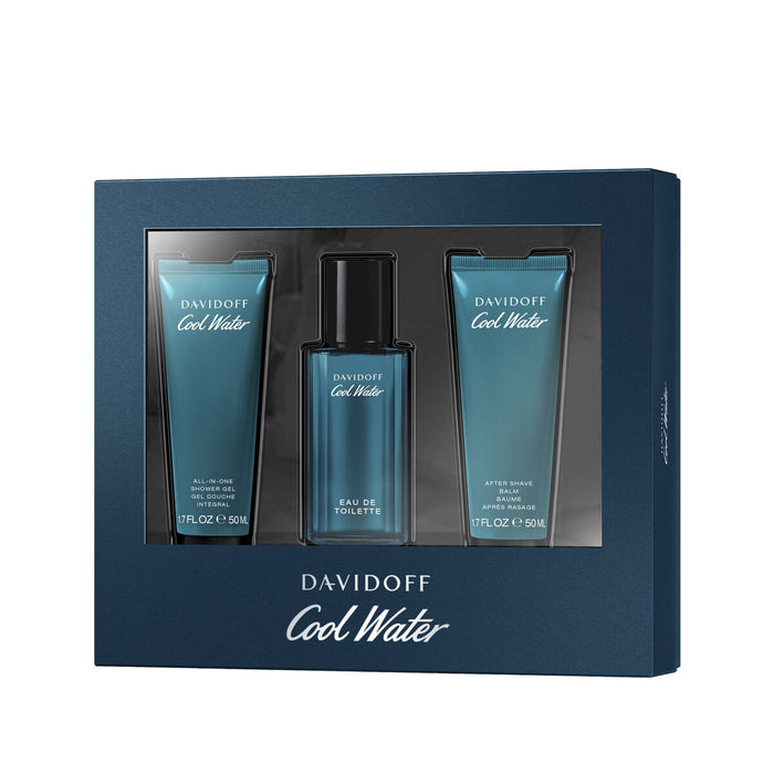 Set de Parfum Bărbați Davidoff EDT Cool Water 3 Piese