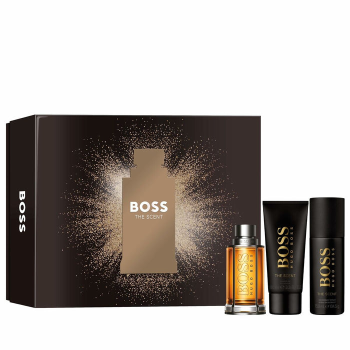 Set de Parfum Bărbați Hugo Boss EDT BOSS The Scent 3 Piese
