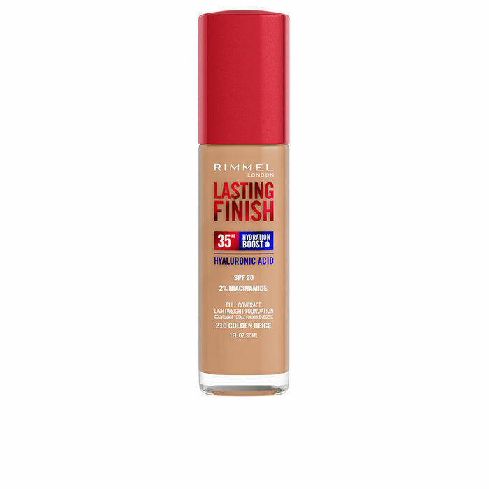 Bază de machiaj cremoasă Rimmel London Lasting Finish Nº 210 Golden Beige Spf 20 30 ml