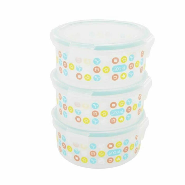 Set de Cutii pentru Prânz Badabulle 3 x 500 ml (3 Unități)