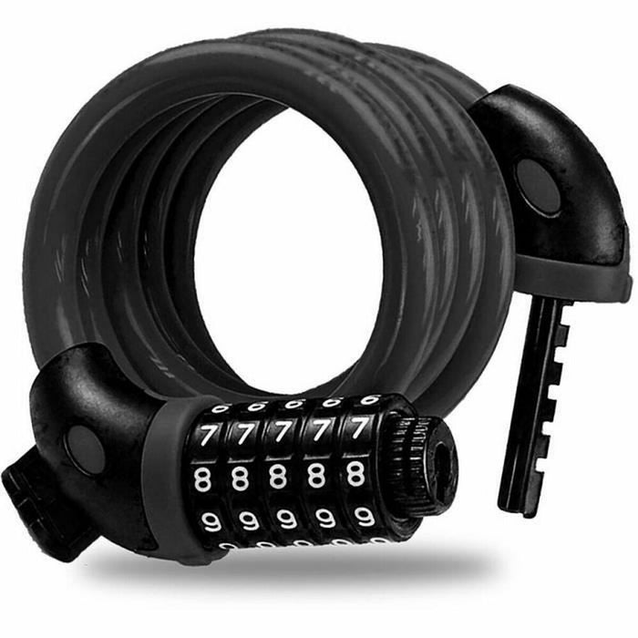 Cablu cu lacăt Beeper ME129-12 Negru