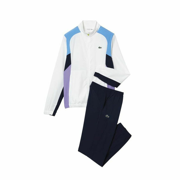 Trening pentru Adulți Lacoste Sport Tennis Colorblock Alb Bărbați