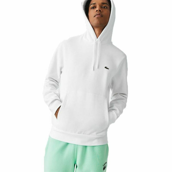Hanorac cu Glugă Bărbați Lacoste Sweatshirt Alb