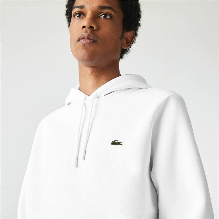 Hanorac cu Glugă Bărbați Lacoste Sweatshirt Alb
