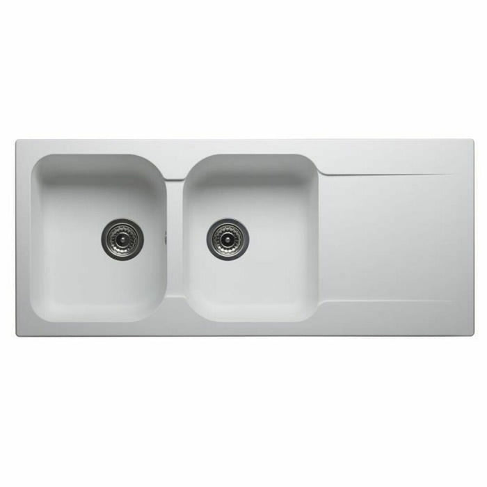 Chiuvetă cu Două Cuve cu Scurgător Nord Inox