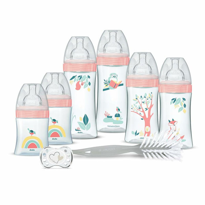 Set de sticle pentru bebeluși Dodie Roz 8 Piese