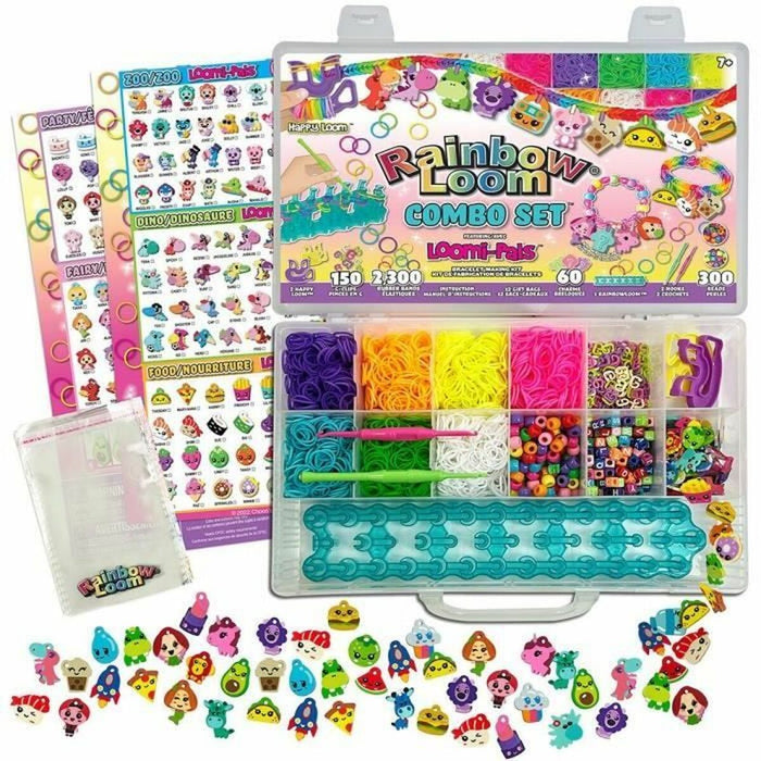 Kit de Creare Brățări și Coliere Bandai Rainbow Loom Combo Set Plastic