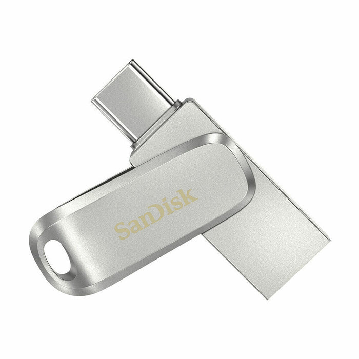 Card de Memorie Micro SD cu Adaptor SanDisk Ultra Dual Drive Luxe Argintiu Oțel 64 GB