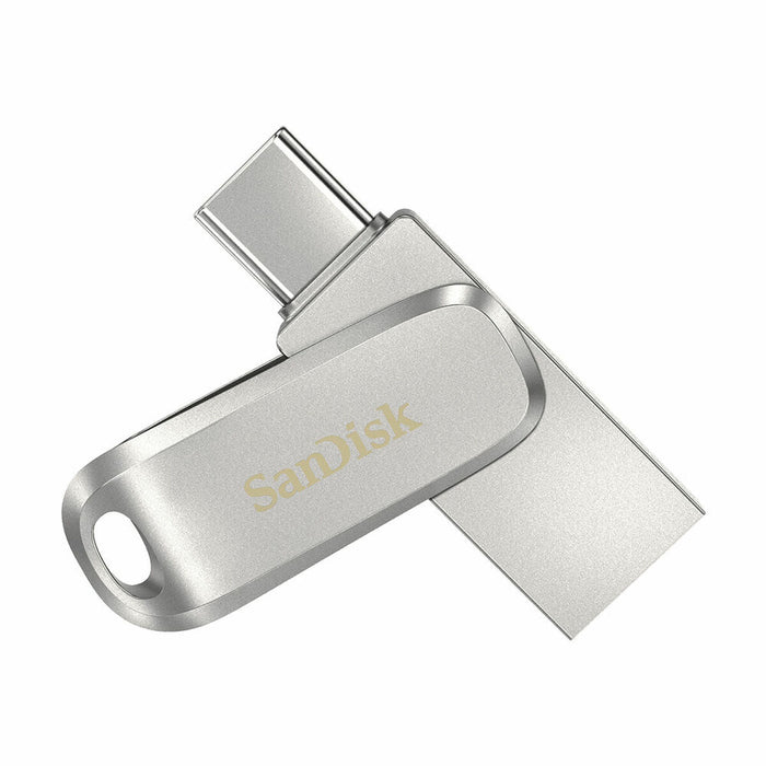 Memorie USB SanDisk Ultra Dual Drive Luxe Argintiu Oțel 256 GB