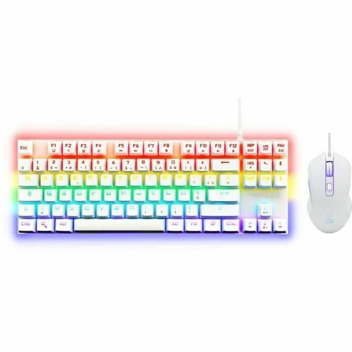 Tastatură și Mouse Gaming The G-Lab MERCURY W Alb