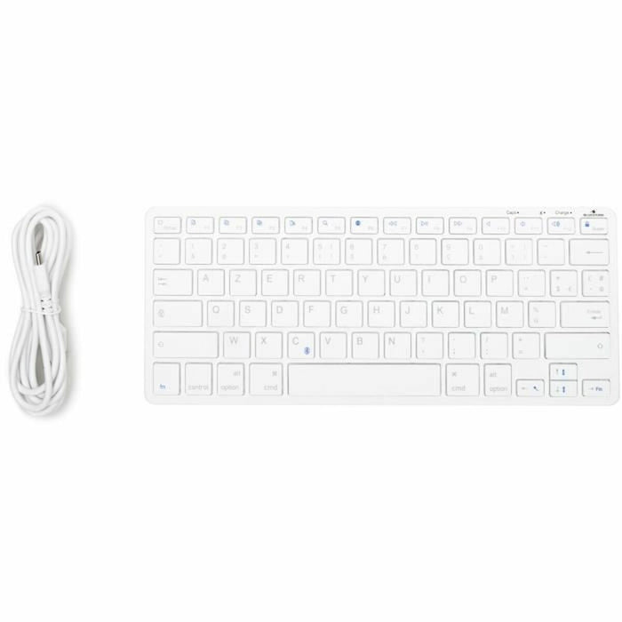Tastatură Bluestork Azerty Franceză Alb