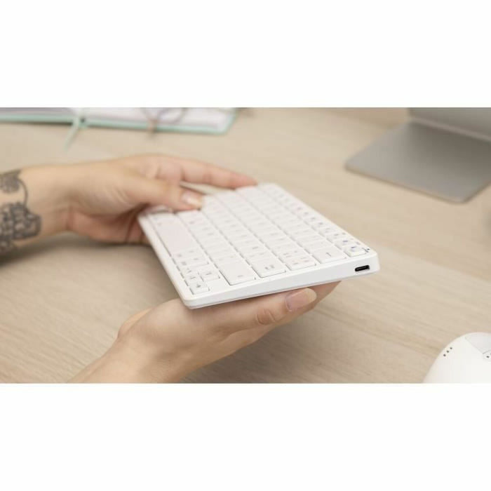 Tastatură Bluestork Azerty Franceză Alb