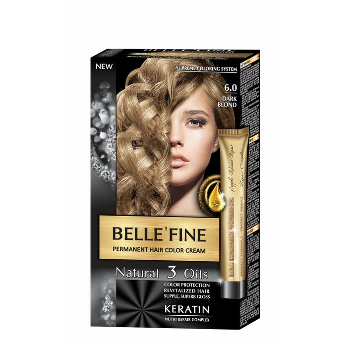 Vopsea Permanentă Belle´Fine Nº 6.0 Blond Închis (30 ml)