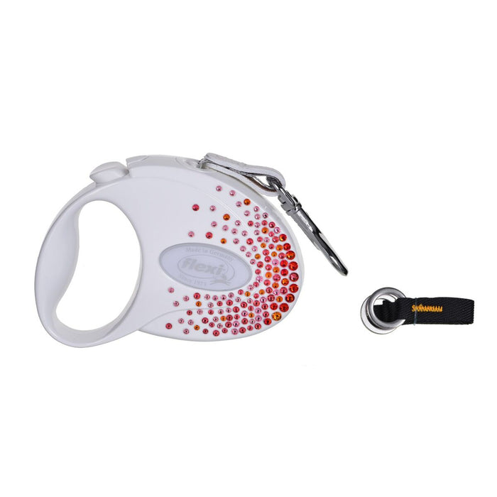 Lesă pentru câine Flexi Glam Splash 3 m Alb S