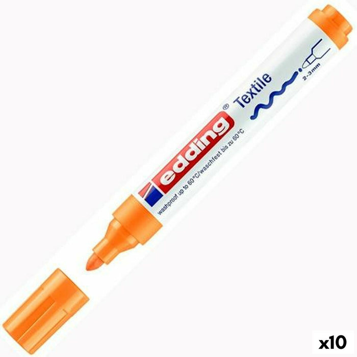 Marker permanent Edding 4500 Textilă Fosforescent Portocaliu (10 Unități)