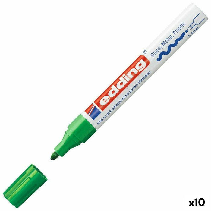 Marker permanent Edding 750 Verde (10 Unități)