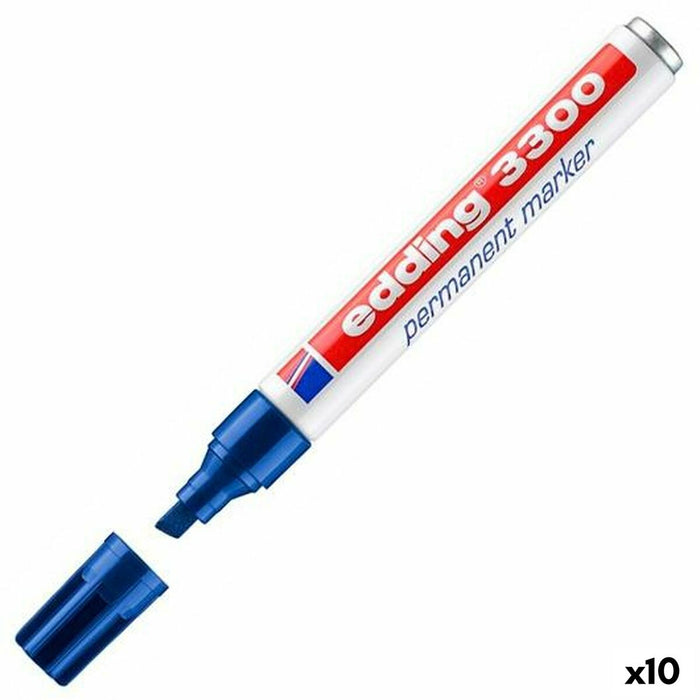 Marker permanent Edding 3300 Albastru 10 Piese (10 Unități)