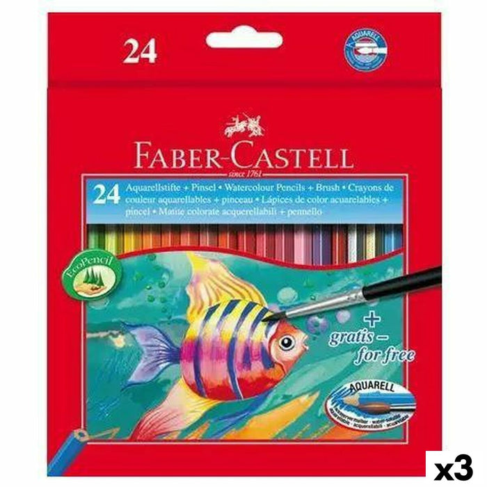 Creioane colorate acuarelă Faber-Castell Multicolor 3 Piese