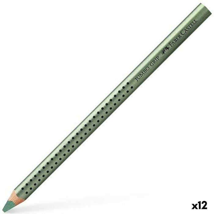 Creioane culori Faber-Castell Verde metalic (12 Unități)