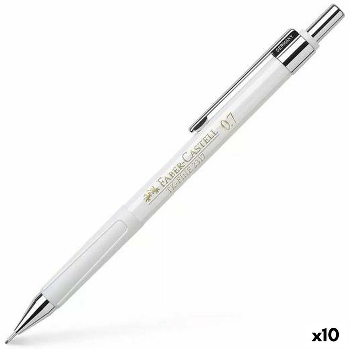 Creion mecanic Faber-Castell TK-Fine 2317 Alb 0,7 mm (10 Unități)