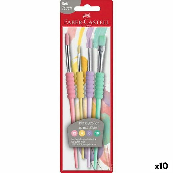 Pensule Faber-Castell 4 Piese Plăcintă (10 Unități)