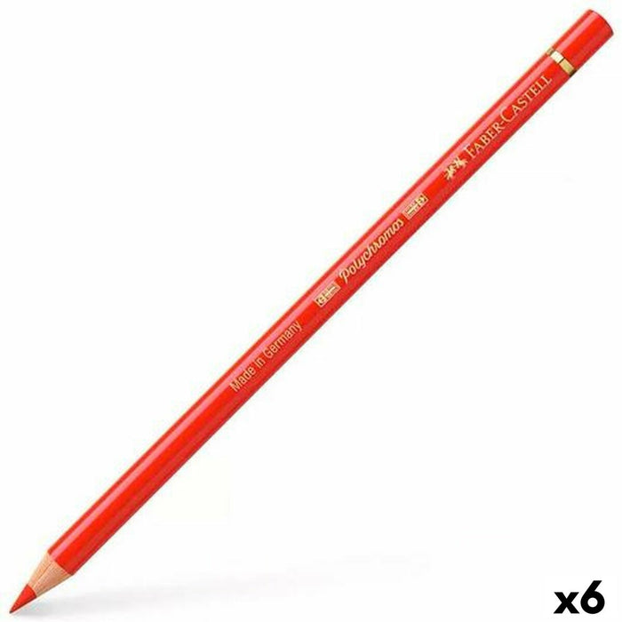 Creioane culori Faber-Castell Polychromos Roșu 6 Piese