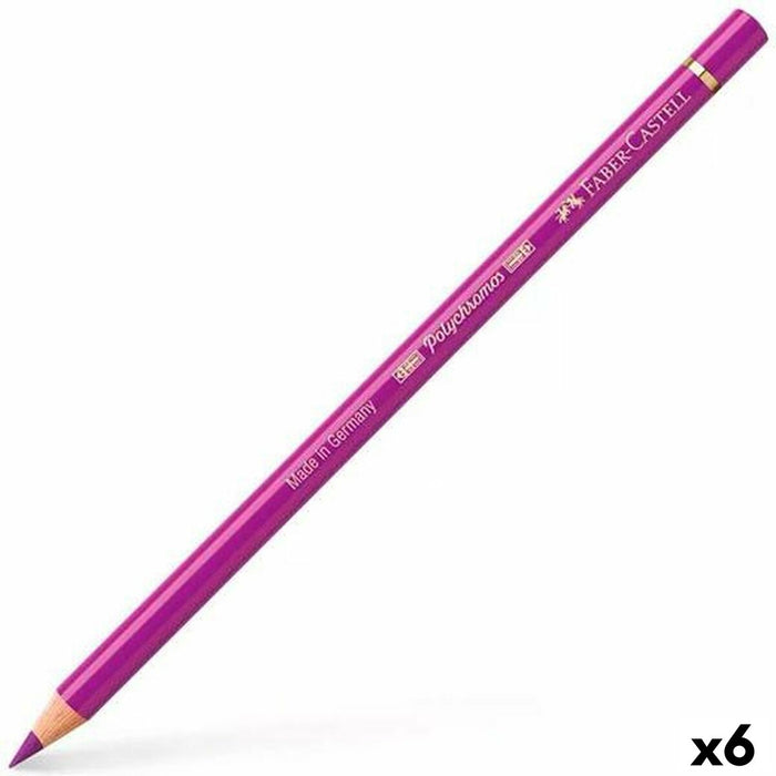 Creioane culori Faber-Castell Polychromos Roșu Carmin 6 Piese