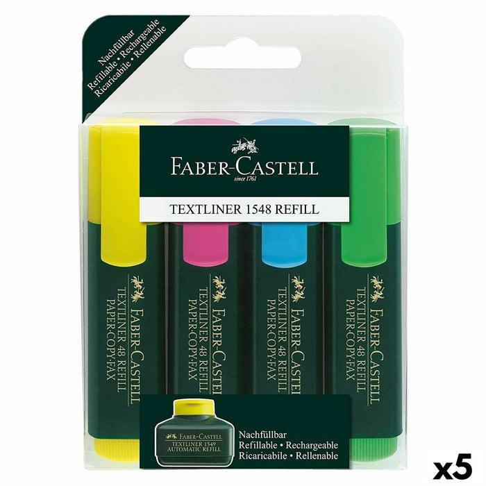 Set de markere Faber-Castell Fosforescent Multicolor (5 Unități)