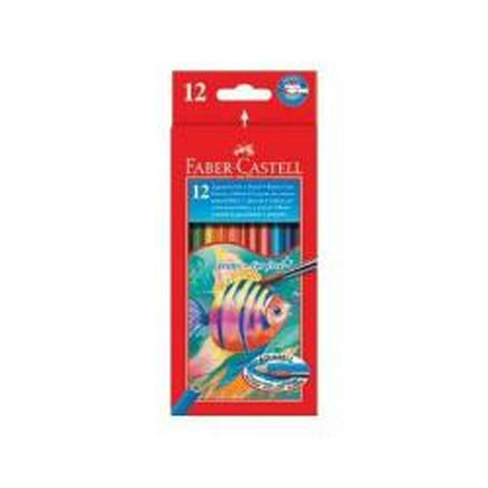 Creioane colorate acuarelă Faber-Castell Multicolor (12 Piese)
