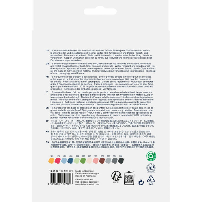 Set de Carioci Faber-Castell Goldfaber Sketch Double 12 Piese