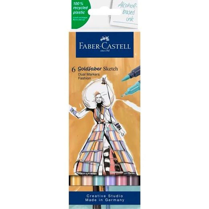 Set de Carioci Faber-Castell Goldfaber Sketch - Fashion Double 6 Piese